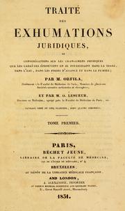 Cover of: Traitdes exhumations juridiques by Matthieu Joseph Bonaventure Orfila