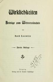 Cover of: Wirklichkeiten: Beiträge zum Weltverständnis.