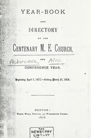 Year-book of the Centenary Methodist Episcopal Church, Auburndale, Mass