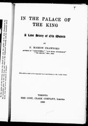 Cover of: In the palace of the king by by F. Marion Crawford