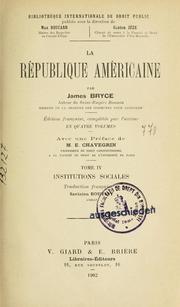 Cover of: La république américaine.: Édition française.  Avec une préf. de M.E. Chavegrin.