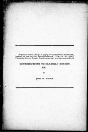 Cover of: Contributions to Canadian botany by James M. Macoun
