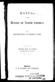 Cover of: Manual of the mosses of North America