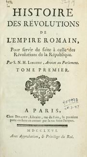 Histoire des révolutions de l'Empire Romain by Linguet, Simon Nicolas Henri