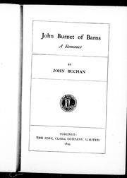 Cover of: John Burnet of Barns: a romance
