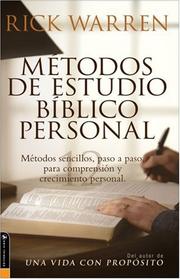 Cover of: Metodos De Estudio Biblico Personal (Personal Bible Study Methods: 12 ways to study the Bible on your own)
