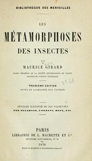 Cover of: Les métamorphoses des insectes