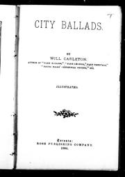Cover of: City ballads