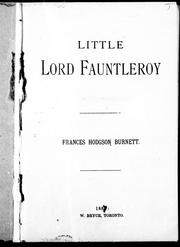 Cover of: Little Lord Fauntleroy by Frances Hodgson Burnett