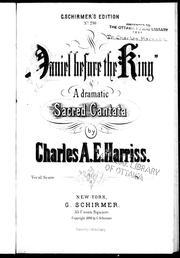 Cover of: "Daniel before the king" by Charles A. E. Harriss