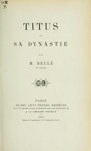 Cover of: Titus et sa dynastie.