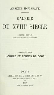 Cover of: Hommes et femmes de cour.