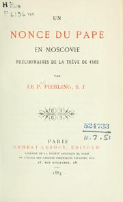 Cover of: Un nonce du pape en Moscovie by P. Pierling