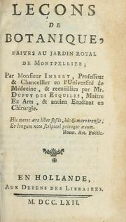 Cover of: Leçons de botanique: faites au jardin royal de Montpellier.