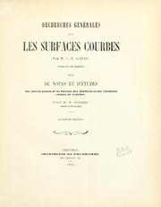 Cover of: Recherches générales sur les surfaces courbes. by Carl Friedrich Gauss