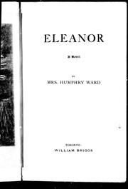 Cover of: Eleanor by by Mrs. Humphry Ward