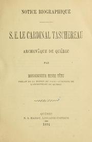 S.E. LE Cardinal Taschereau, archevêque de Québec by Henri Têtu