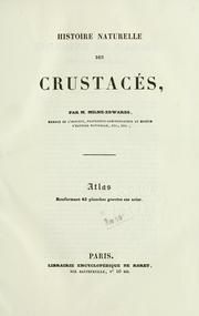 Cover of: Histoire naturelle des crustacés by Henri Milne-Edwards