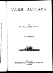 Cover of: Farm ballads by Will Carleton