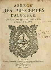 Cover of: Abregé des preceptes d'algebre