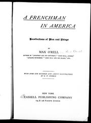 Cover of: A Frenchman in America: recollections of men and things