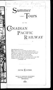 Cover of: Summer tours by the Canadian Pacific Railway by Canadian Pacific Railway Company