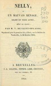 Cover of: Nelly: ou, Un mauvais ménage : drame en trois actes, mêlé de chant