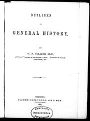 Cover of: Outlines of general history