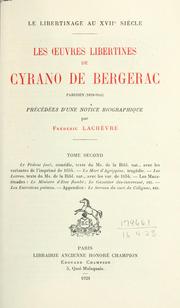 Cover of: Les oeuvres libertines. by Cyrano de Bergerac