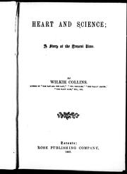 Cover of: Heart and science: a story of the present time