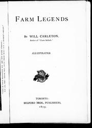 Cover of: Farm legends by Will Carleton