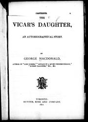 Cover of: The vicar's daughter by George MacDonald
