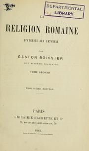 Cover of: La religion romaine d'Auguste aux Antonins. by Boissier, Gaston