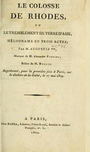 Cover of: Le colosse de Rhodes: ou, Le tremblement de terre d'Asie. Mélodrame en trois actes