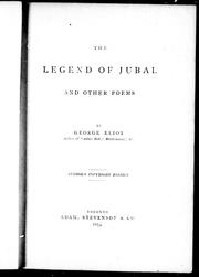 Cover of: The legend of Jubal and other poems