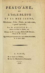Cover of: Peau-d'âne: ou, L'isle-bleue et la merjaune; mélodrame-folie-féerie, en trois actes, a grand spectacle