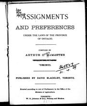 Assignments and preferences under the laws of the province of Ontario