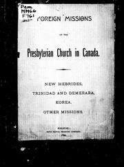 Foreign missions of the Presbyterian Church in Canada