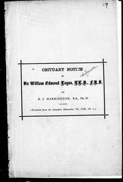 Cover of: Obituary notice of Sir William Edmond Logan, L.L.D., F.R.S