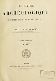 Cover of: Glossaire archéologique du Moyen Age et de la Renaissance