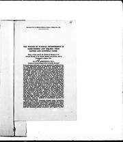 Cover of: The wisdom of surgical interference in haematemesis and melaena from gastric and duodenal ulcer: being a paper read in the Section of Surgery at the annual meeting of the British Medical Association, held at Portsmouth, August, 1899