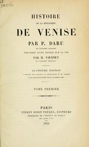 Cover of: Histoire de la république de Venise