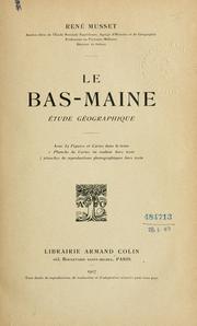 Cover of: Le Bas-Maine, étude géographique.