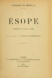 Cover of: Ésope by Théodore Faullain de Banville
