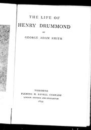 Cover of: The life of Henry Drummond