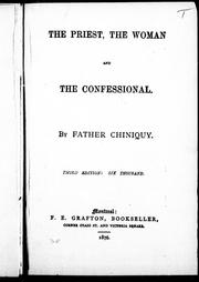 Cover of: The priest, the woman and the confessional