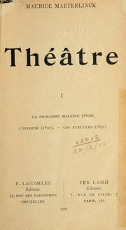 Cover of: Théâtre. by Maurice Maeterlinck