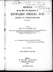 Cover of: Memoir of the life and episcopate of Edward Feild, D.D., bishop of Newfoundland, 1844-1876