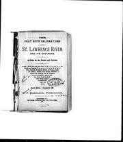 Cover of: The Phat boy's delineations of the St. Lawrence River and its environs by E. F. Babbage, E. F. Babbage