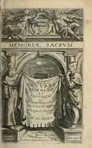 Cover of: Les  oevvres morales et politiqves de Messire François Bacon.